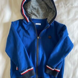 Boys' Blue Zip-Up Hoodie